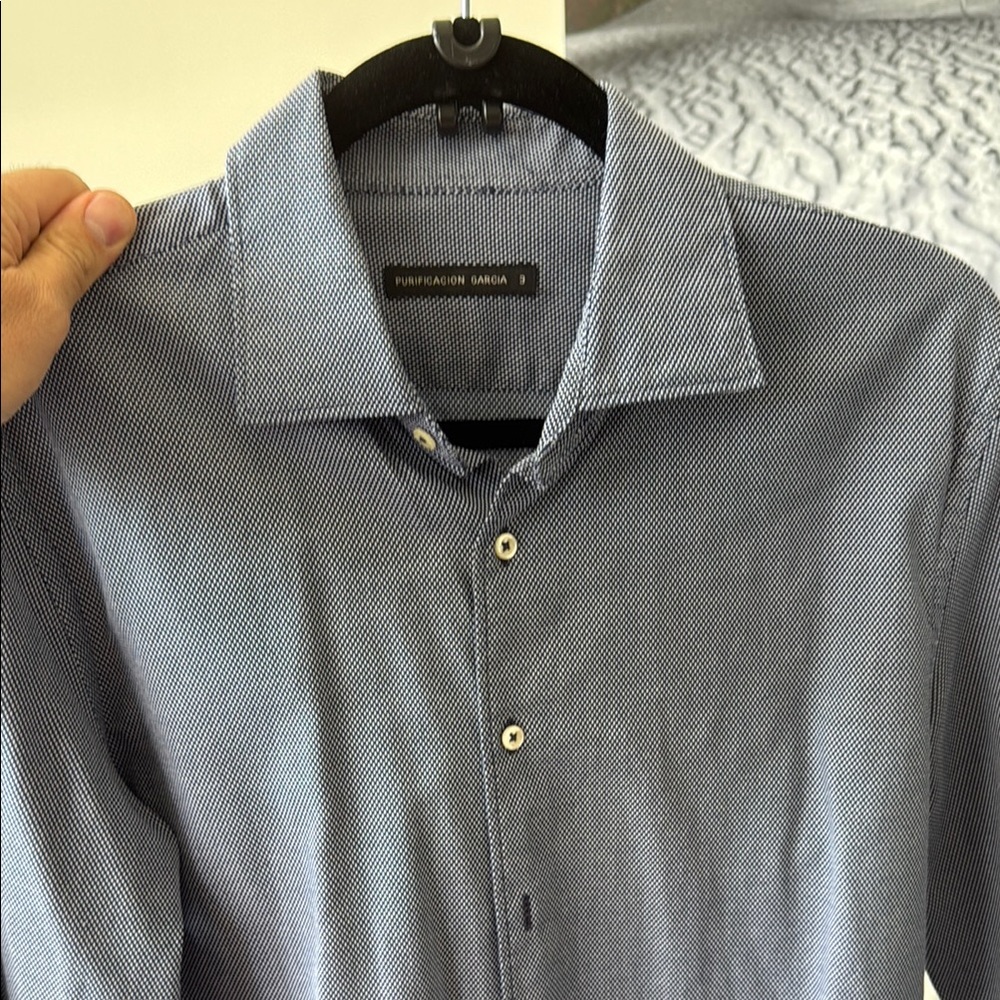 Blue Dress Shirt Premium Quality Spread Collar